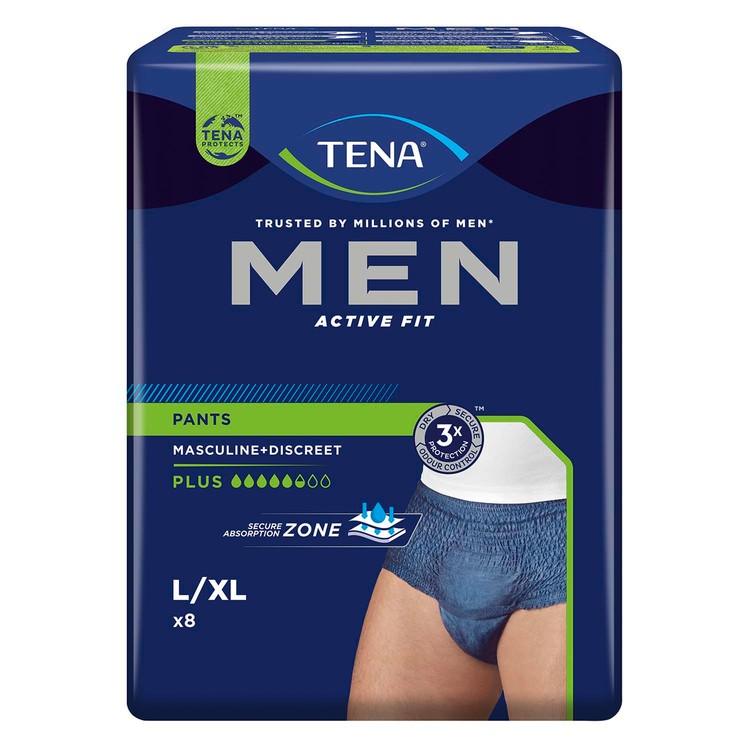 TENA - MEN PANTS PLUS  L/XL (RANDOM DELIVERY) - 8'S