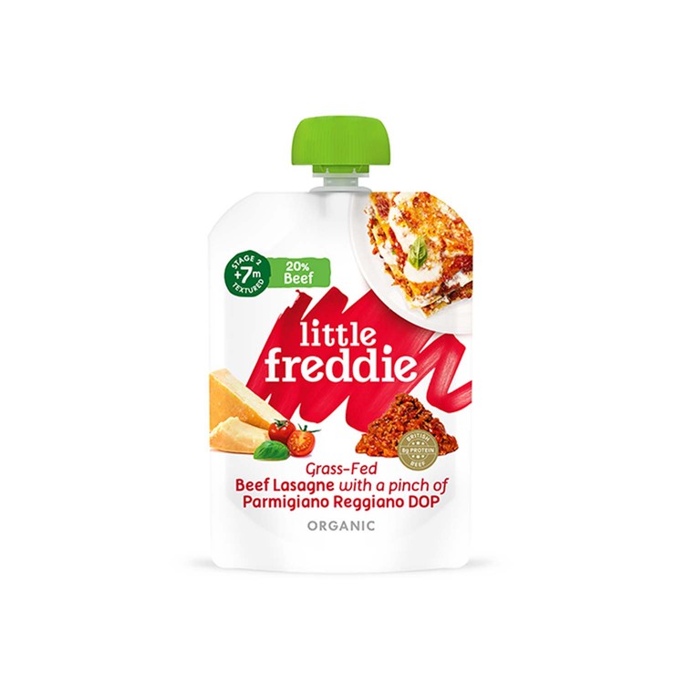 LITTLE FREDDIE - ORGANIC GRASS FED BEEF LASAGNE WITH A PINCH OF PARMESAN - 130G