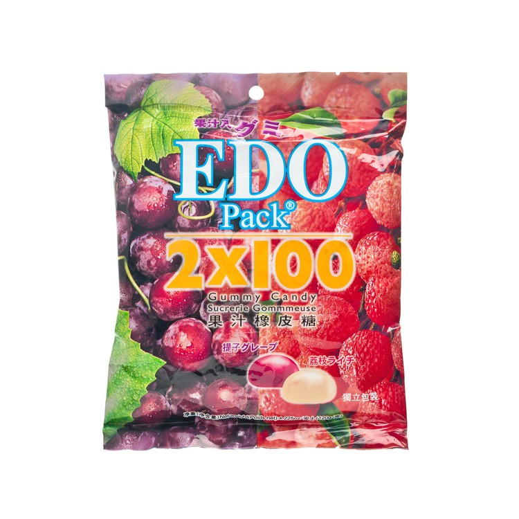 EDO PACK - GUMMY-LYCHEE + GRAPE - 120G