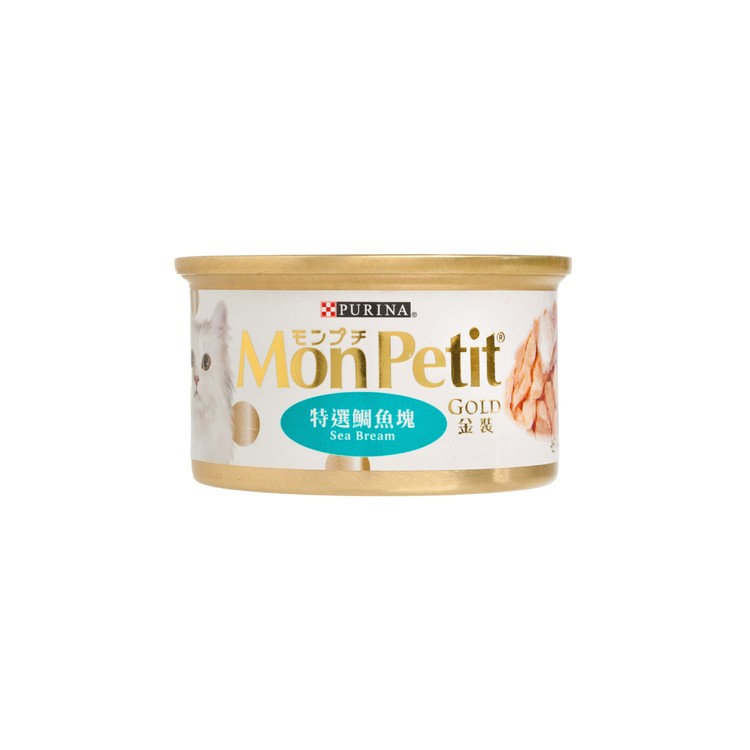 MON PETIT - 貓罐金裝 - 特選鯛魚塊 - 85G