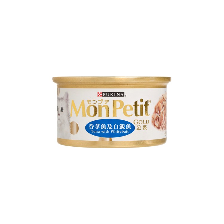 MON PETIT - 貓罐金裝 - 吞拿魚及白飯魚 - 85G