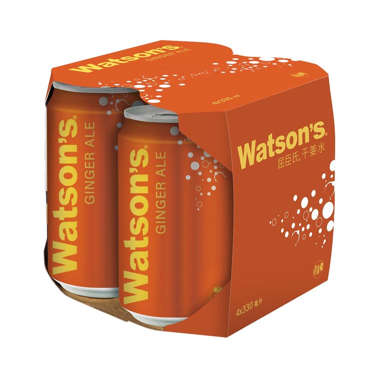 WATSONS - GINGER ALE(Random package) - 330MLX4
