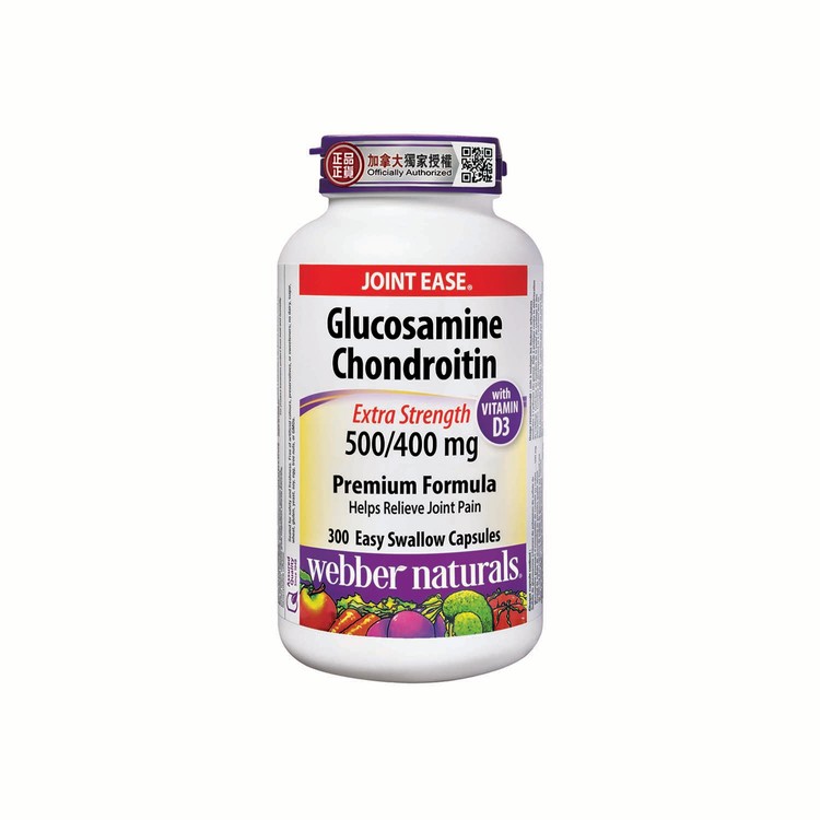 WEBBER NATURALS - Glucosamine Chondroitin with Vitamin D3 - 300'S