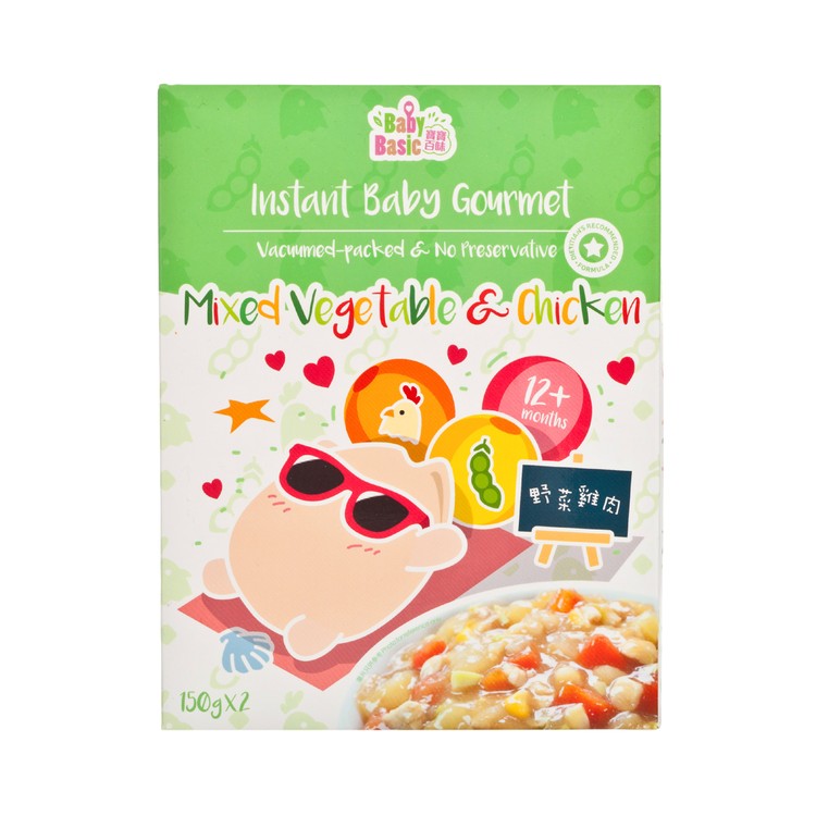 BABY BASIC - INSTANT BABY GOURMET (MIXED VEGETABLE & CHICKEN) - 300G