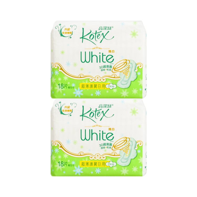 KOTEX - WHITE UW 23CM - 18'SX2
