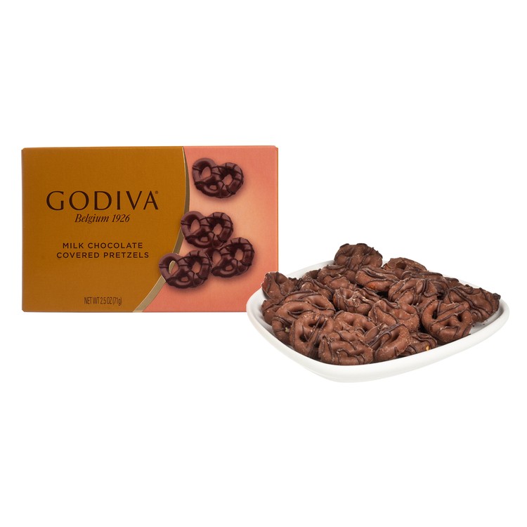 GODIVA - MILK CHOCOLATE COVERED MINI PRETZELS - 71G