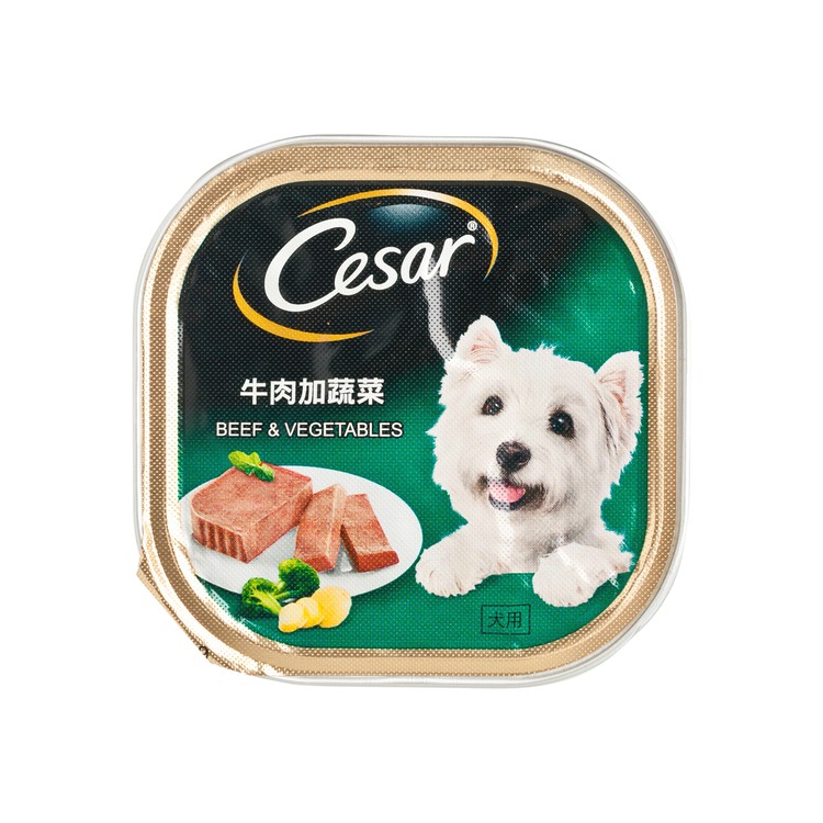 CESAR - DOG CAN FOOD-BEEF & VEG - 100G