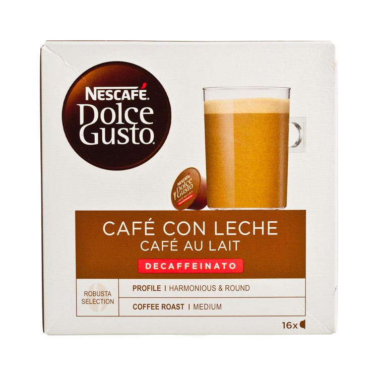 NESCAFE DOLCE GUSTO - COFFEE CAPSULE-CAFÉ AU LAIT DECAFFEINATO - 16'S