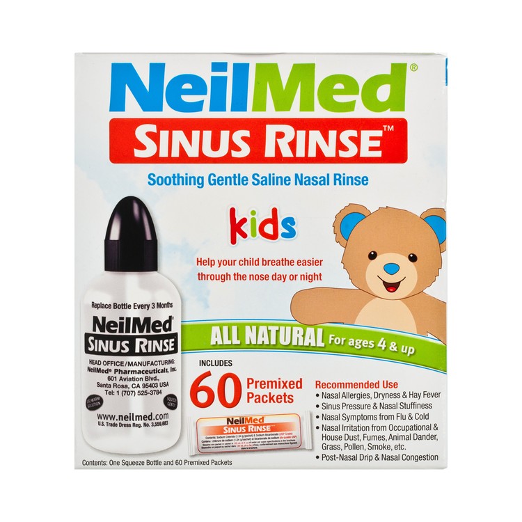 NEILMED - Sinus Rinse Kids All Natural Kit (Kids) - Premixed Packets - 60S