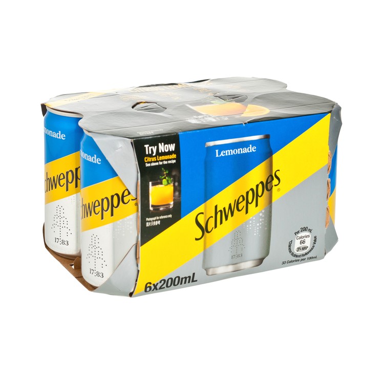 Schweppes - LEMONADE SODA MIXER (MINI CANS) - 200MLX6