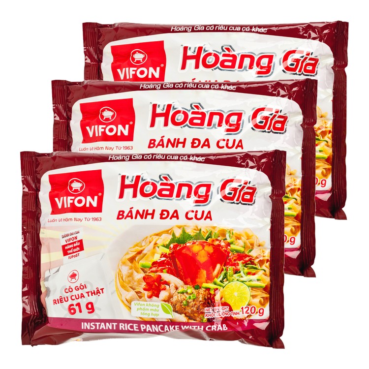 VIFON - HOANG GIA VIETNAMESE PHO-CRAB FLAVOR (WITH REAL MEAT) - 120GX3