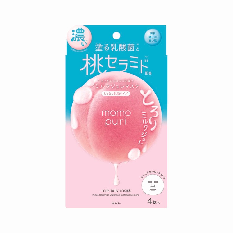 BCL - MOMO PURI 蜜桃濃密保濕啫喱面膜 - 4'S