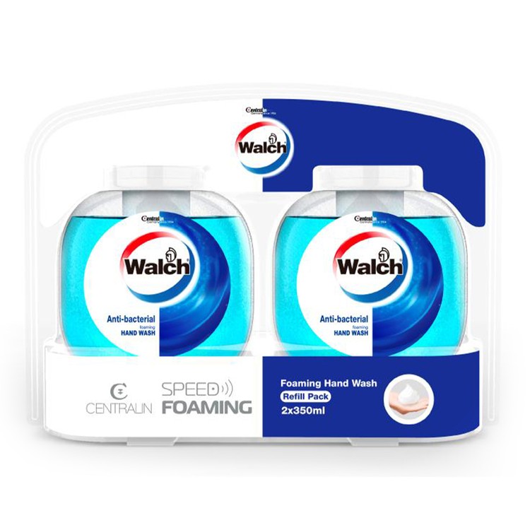 WALCH - ANTIBACTERIAL FOAMING HAND WASH REFILL FOR AUTOMATIC DISPENSER  -REFRESHING - 350MLX2