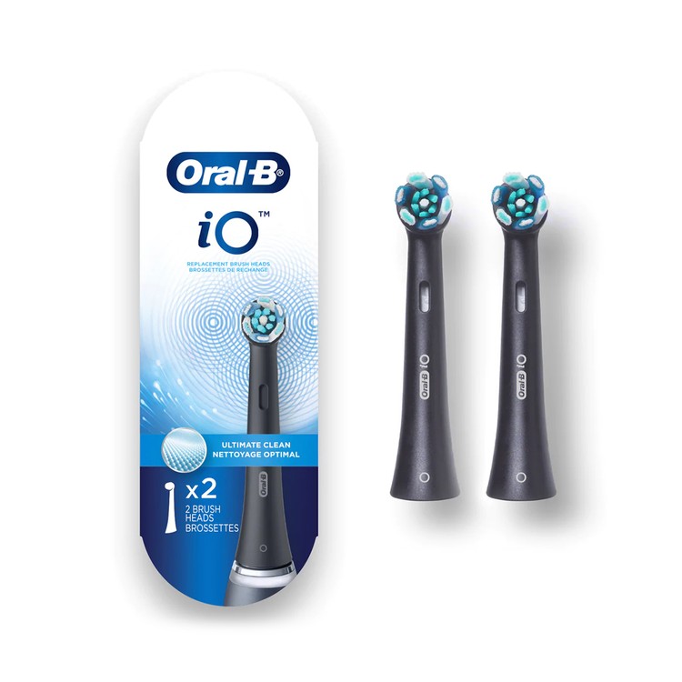 ORAL-B - IO ULTIMATE CLEAN BRUSH HEAD-BLACK - 2'S