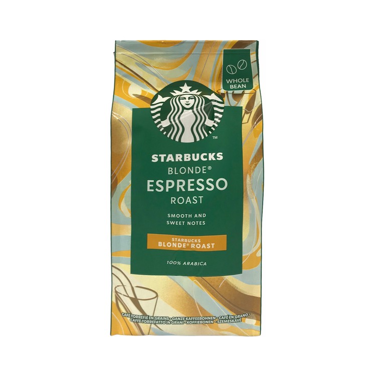 STARBUCKS - BLONDE BLEND ESPRESSO COFFEE WHOLE BEANS - 200G