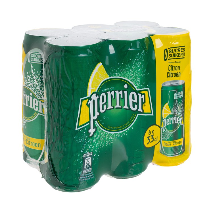 PERRIER(PARALLEL IMPORT) - CARBONATED NATURAL MINERAL WATER(CAN)-LEMON - 330MLX6