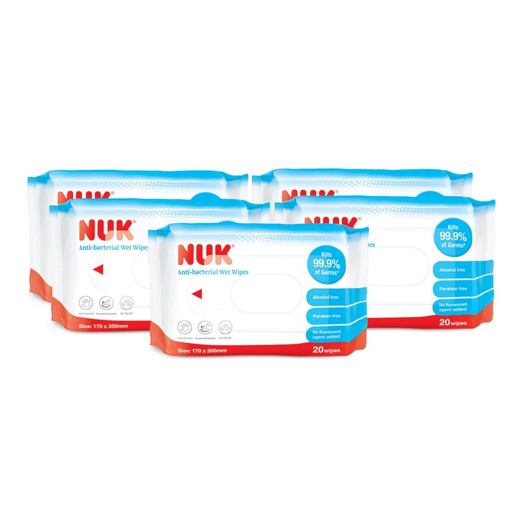 NUK - 無酒精殺菌消毒濕紙巾(套裝) - 20'SX5