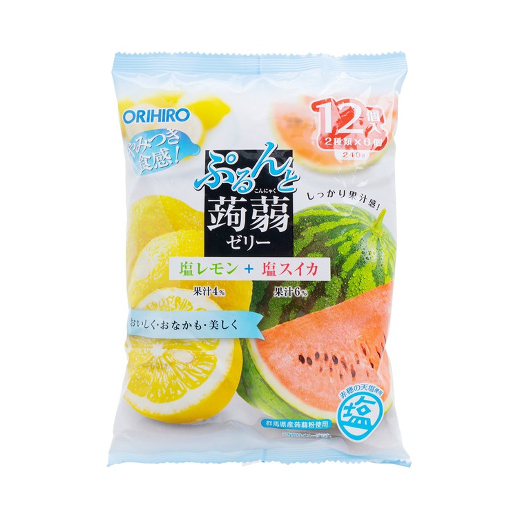 ORIHIRO - 蒟蒻啫喱-鹽檸檬及西瓜味 (期間限定) - 240G