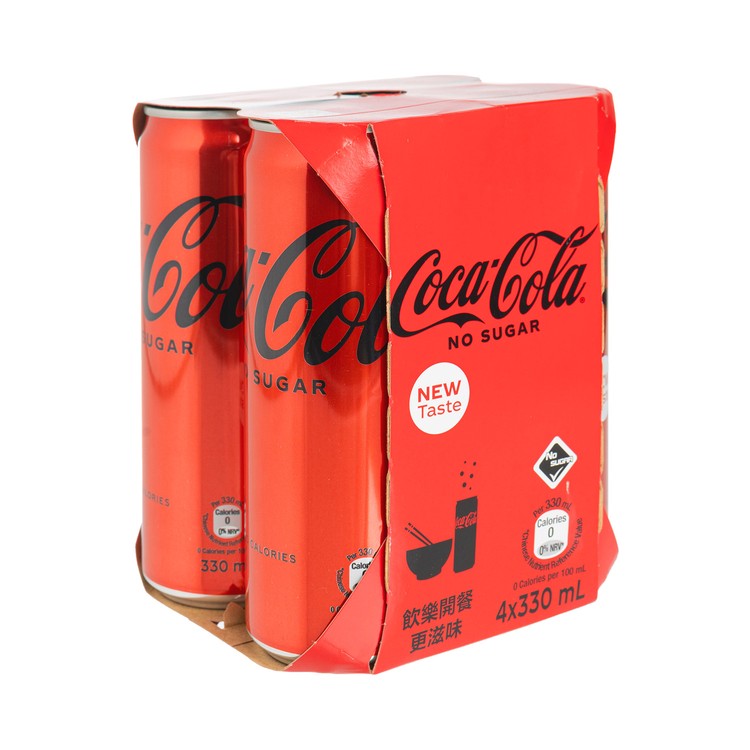 COCA-COLA - NO SUGAR COKE (TALL CANS) - 330MLX4