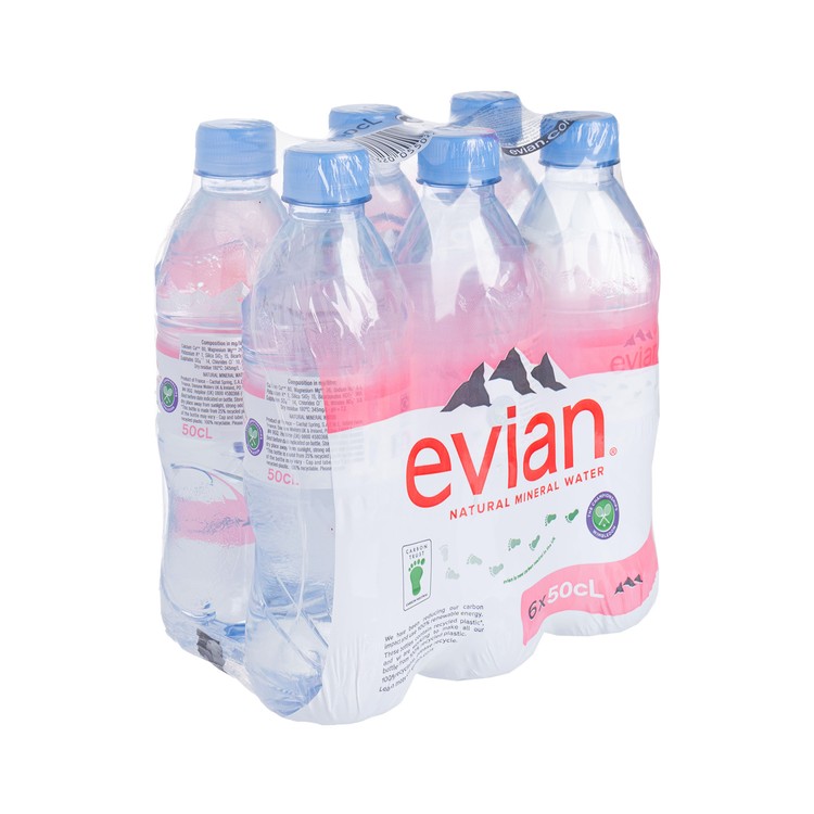 EVIAN(PARALLEL IMPORT) - NATURAL MINERAL WATER - 500MLX6