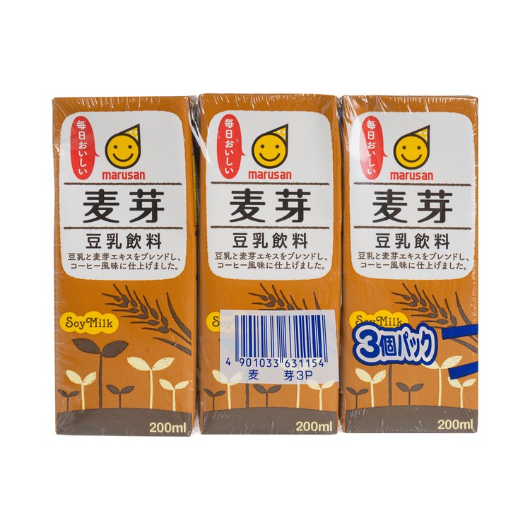 MARUSAN - MALTED SOYBEAN MILK - 200MLX3
