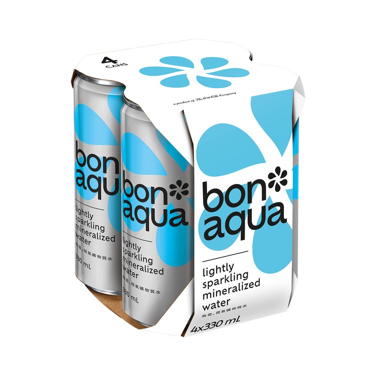 BONAQUA - SPARKLING MINERALIZED WATER - 330MLX4