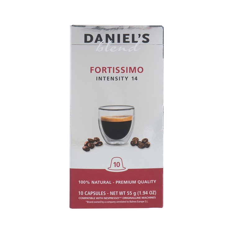 DANIEL'S BLEND - COFFEE CAPSULE- FORTISSIMO (Intensity 14) - 10'S