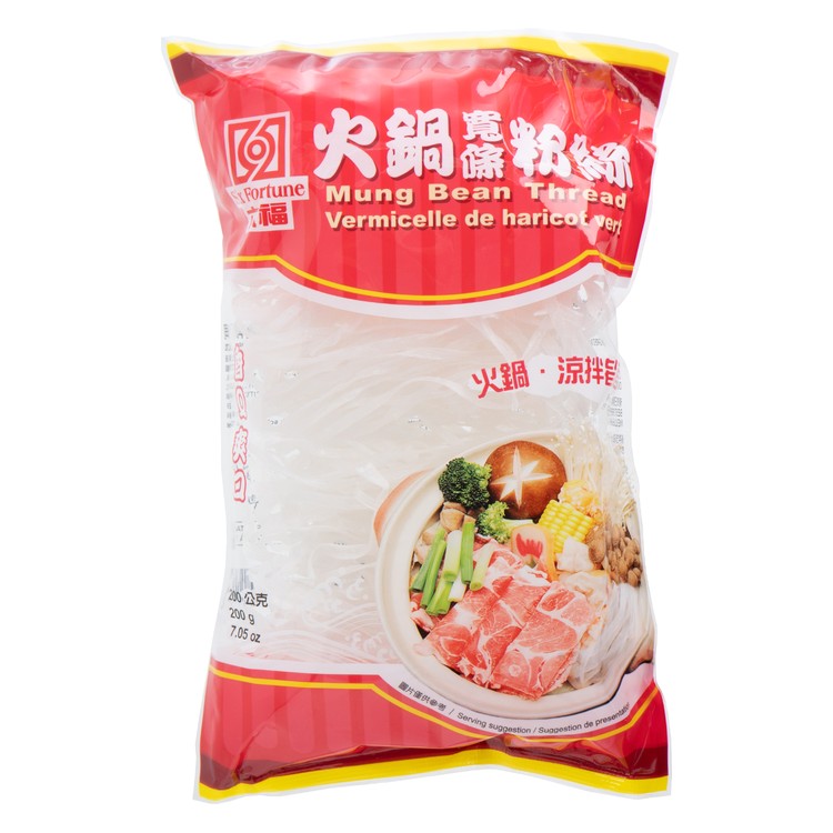 六福 - 火鍋寬條粉絲 - 200G