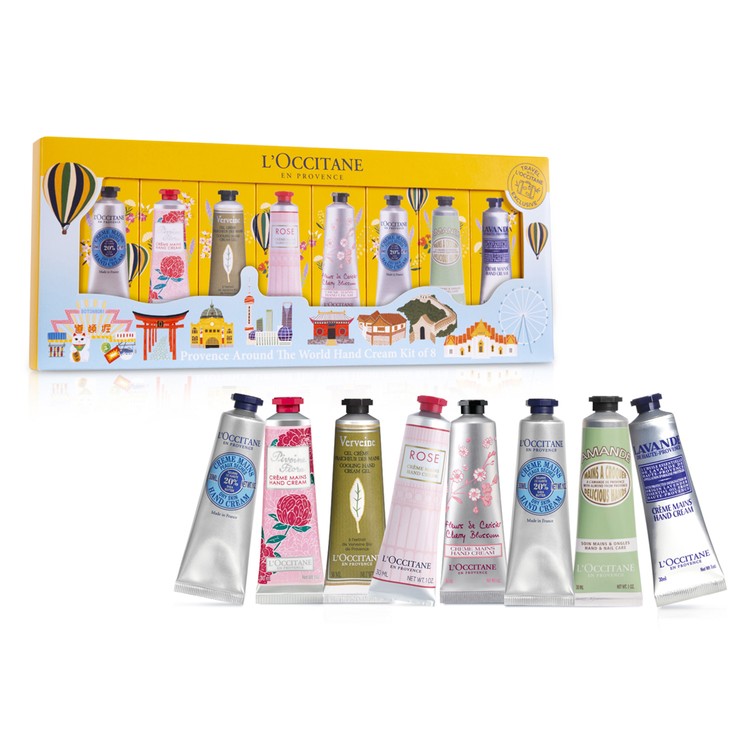 L'OCCITANE (PARALLEL IMPORTED) - PROVENCE AROUND THE WORLD HAND CREAM KIT OF 8 - 30MLX8