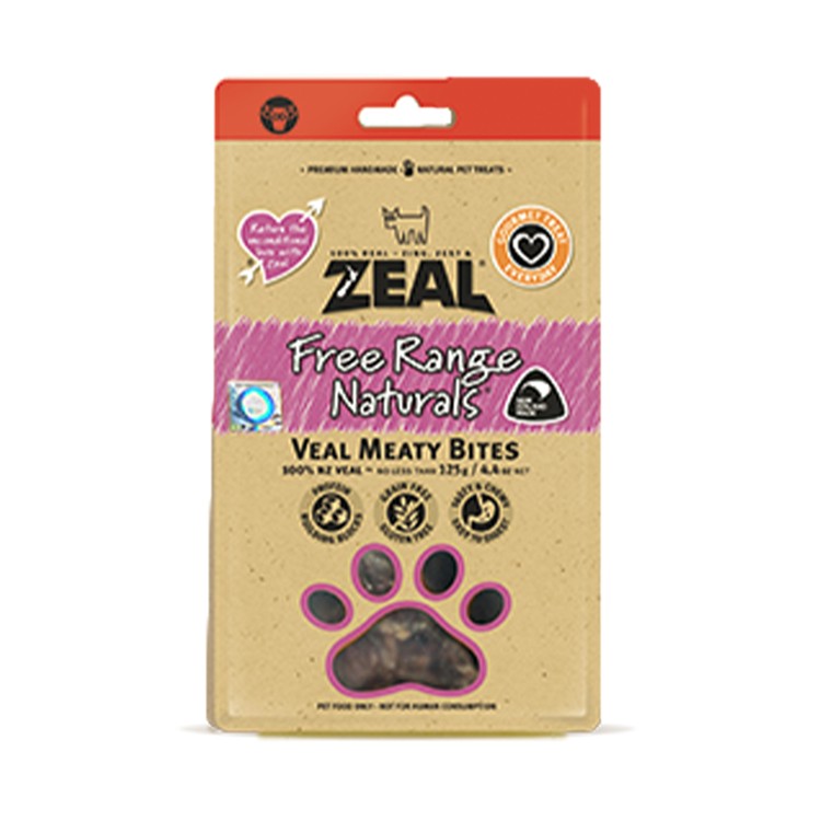 ZEAL - VEAL MEATY BITES FOR DOG - 125G