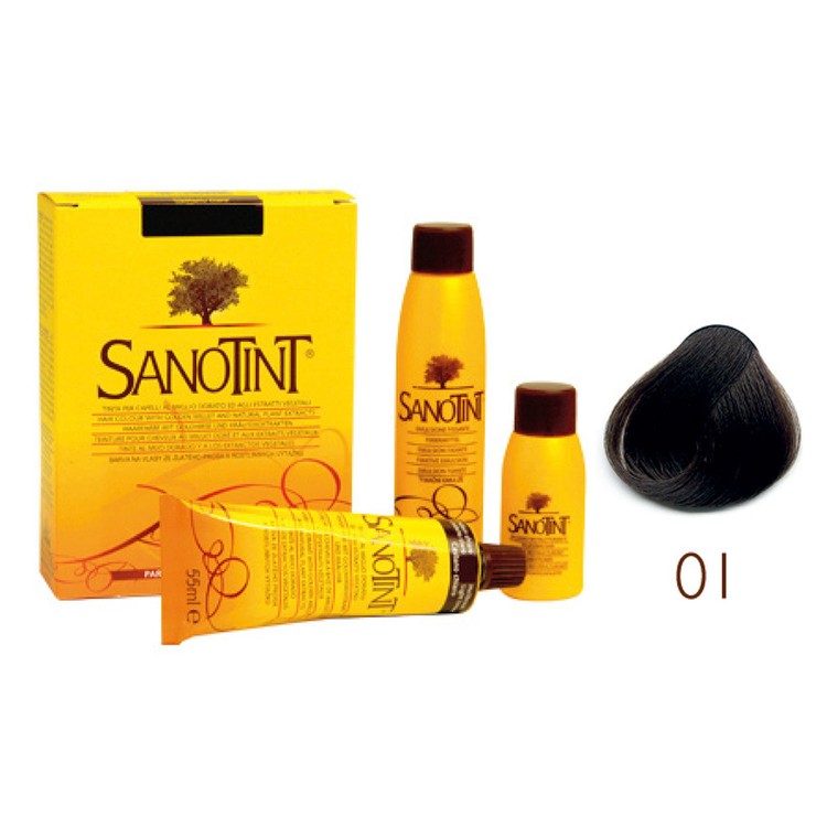 源生坊 - Sanotint - 意大利天然染髮劑 (黑色) - 55ML