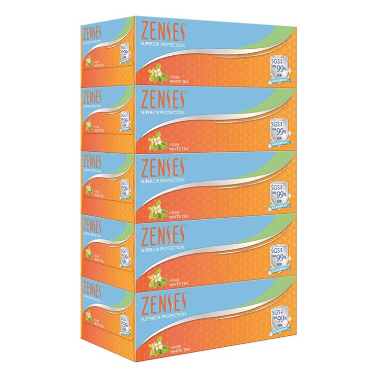 ZENSES - 3-PLY BOX TISSUE-WHITE TEA(Pattern on random delivery) - 5'S