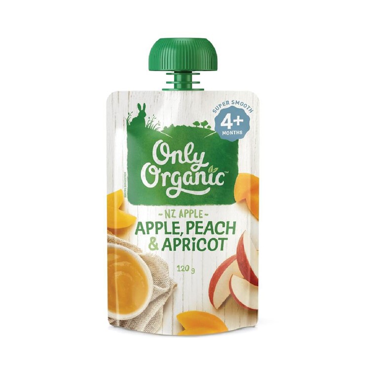 ONLY ORGANIC - Organic Apple Peach & Apricot - 120G