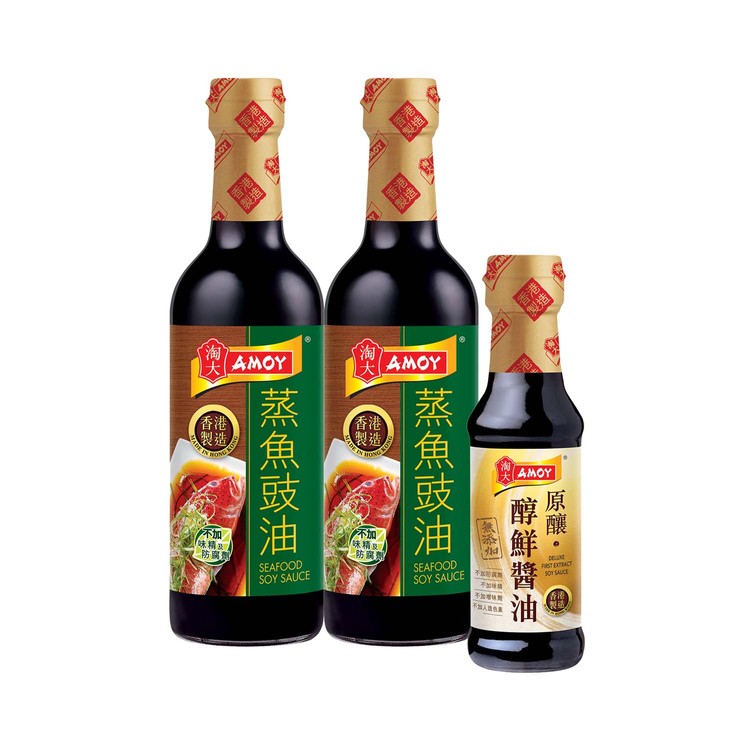 AMOY - SEAFOOD SOY SAUCE TWIN PACK - 500MLX2+150ML