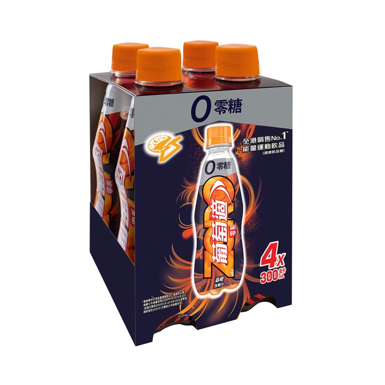 葡萄適 - 零系能量飲品-香橙味 - 300MLX4