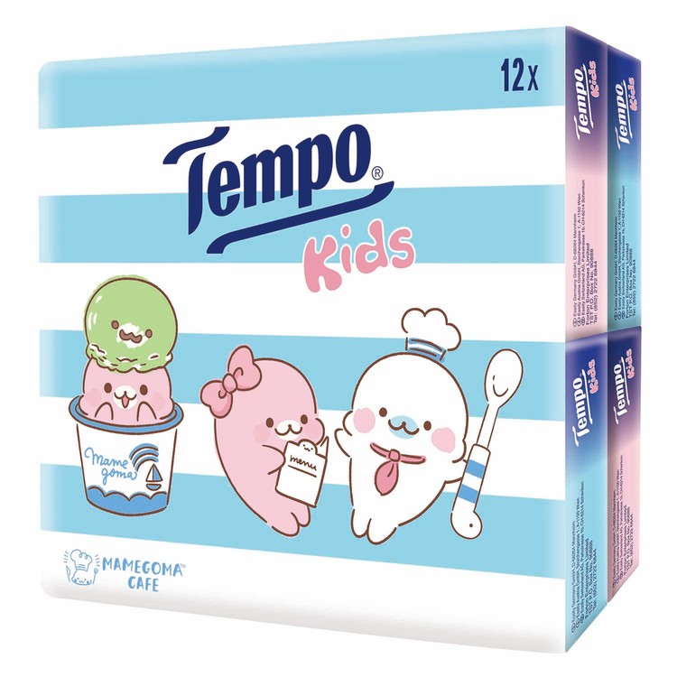 TEMPO - 兒童版迷你裝紙手巾-天然無香 - 12'S