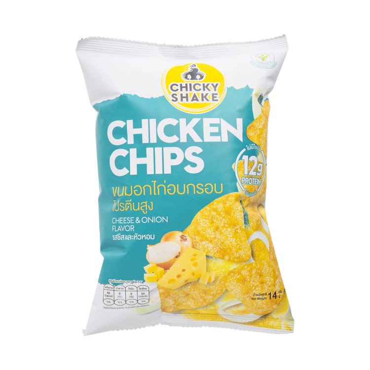 Chicky Shake - ZERO FAT CHICKEN BREAST CHIPS -  CHEESE & ONION - 14G