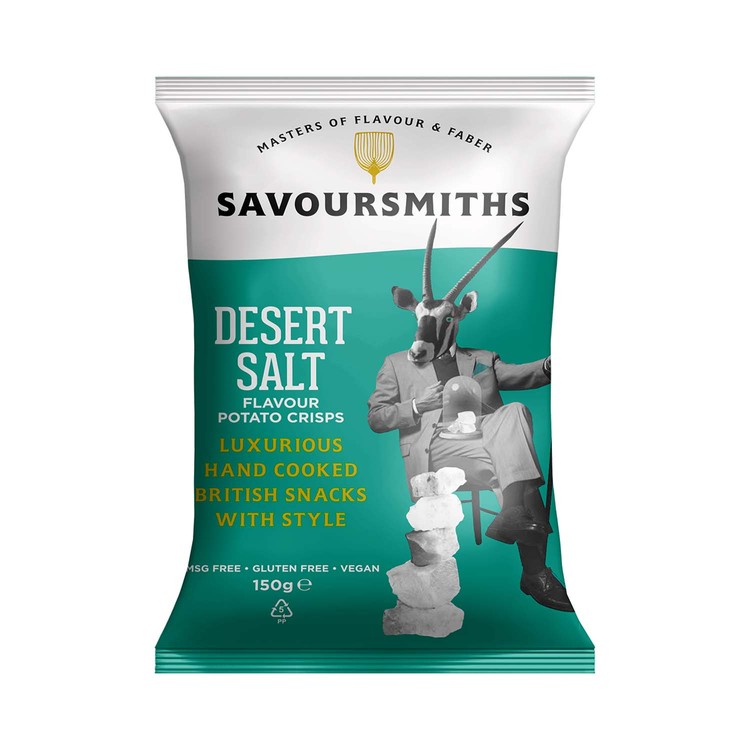 SAVOURSMITHS CRISPS - POTATO CHIPS-DESERT SALT (VEGAN)(ONLINE EXCLUSIVE) - 150G