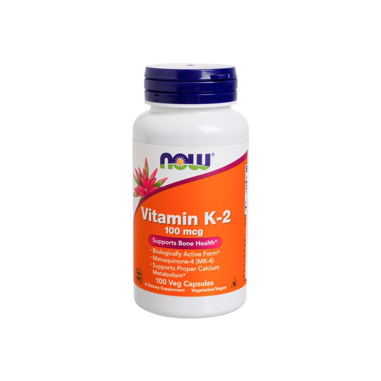 NOW FOODS - VITAMIN  K-2 100mcg  100 VCAPS - 100'S