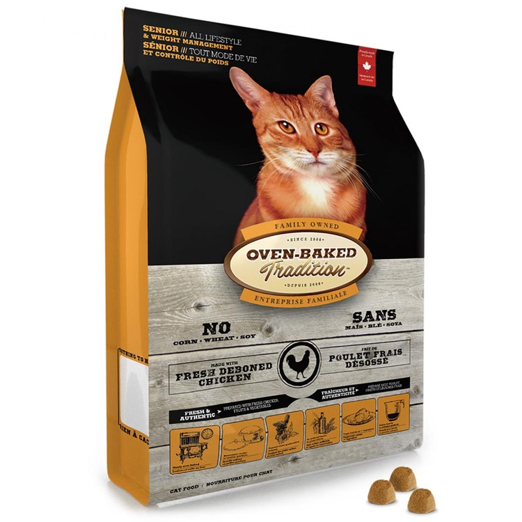 奧雲堡 - Oven-Baked - Fresh Chicken & Fish Formula For Senior Cat 10lb - PC