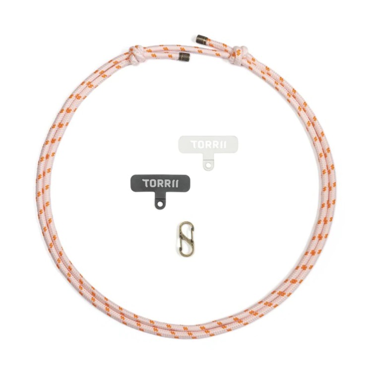Torrii - Knotty adstable phone strap 8mm - Peach - PC