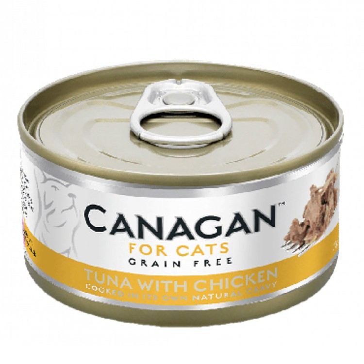 Canagan - CANAGAN - 無穀物 吞拿魚伴雞肉貓罐頭 (75g) - PC