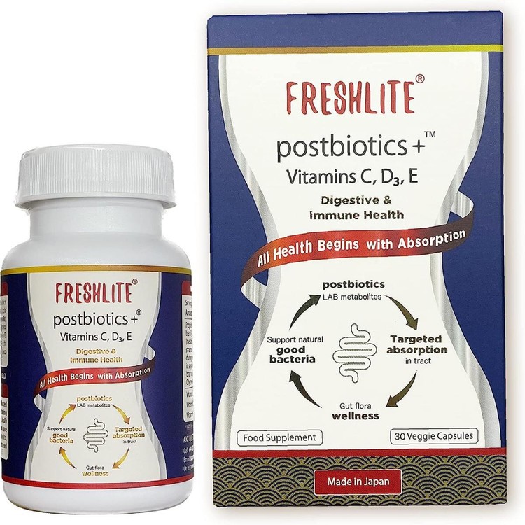 Freshlite - Postbiotics + Vitamin C,D3,E (30 capsules x 2) - PC