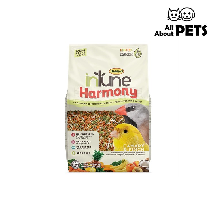 Higgins | Intune Harmony Canary & Finch Bird Food 2lb [Exp: 2023-Dec ...