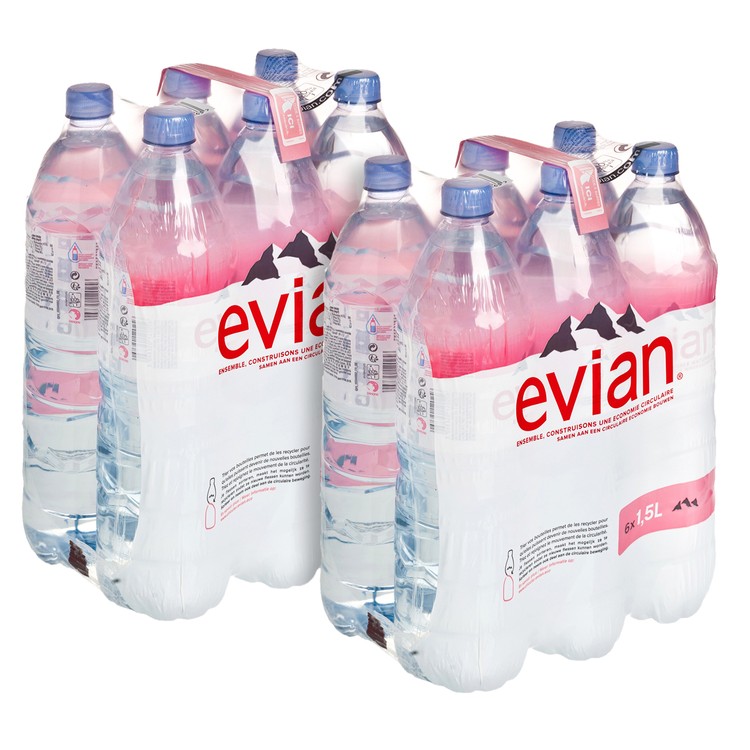 EVIAN(PARALLEL IMPORT) - NATURAL MINERAL WATER - CASE OFFER - 1.5LX6'S X2