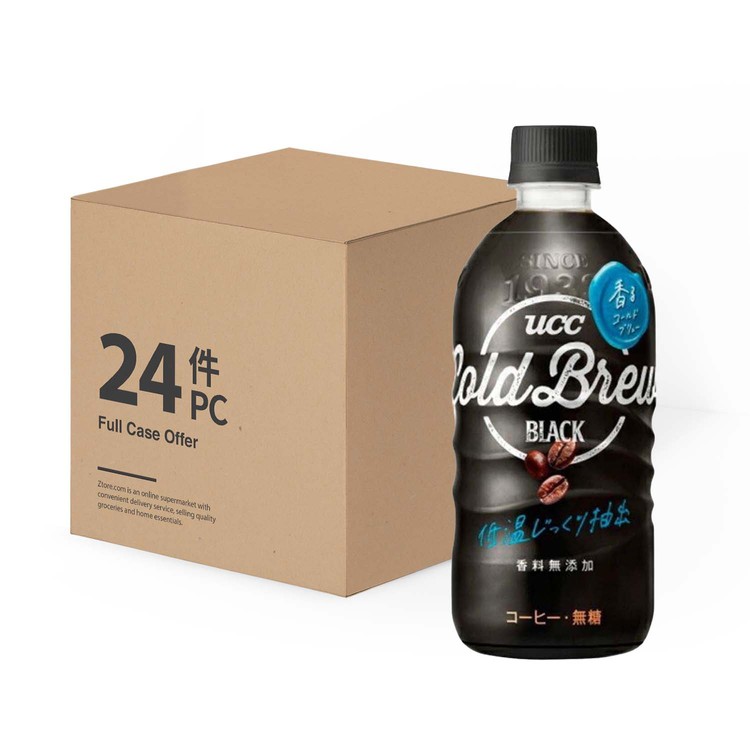 UCC - COLD BREW BLACK COFFEE-NO SUGAR-CASE OFFER - 500MLX24