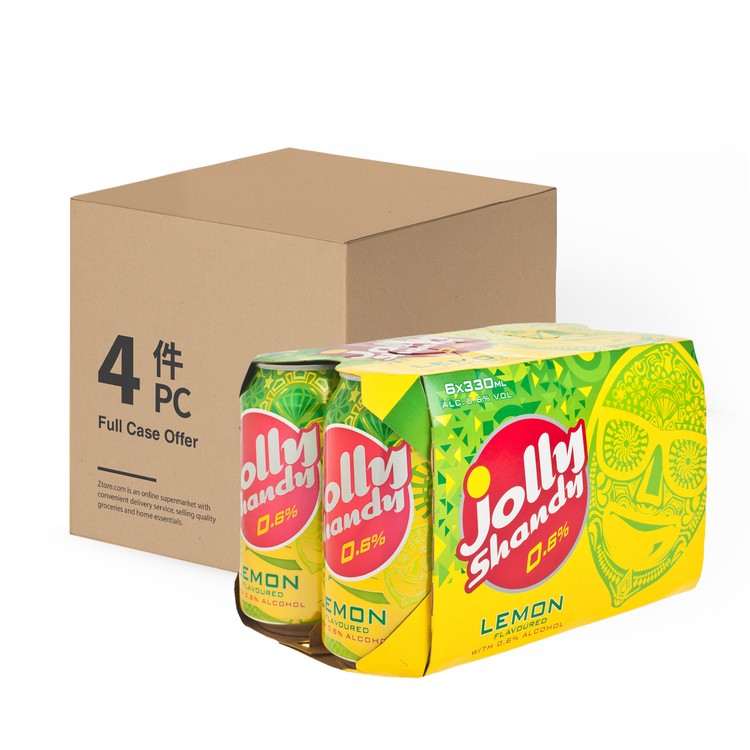 JOLLY SHANDY樂怡仙地 - 碳酸酒精飲品-檸檬味-原箱 - 330MLX6X4