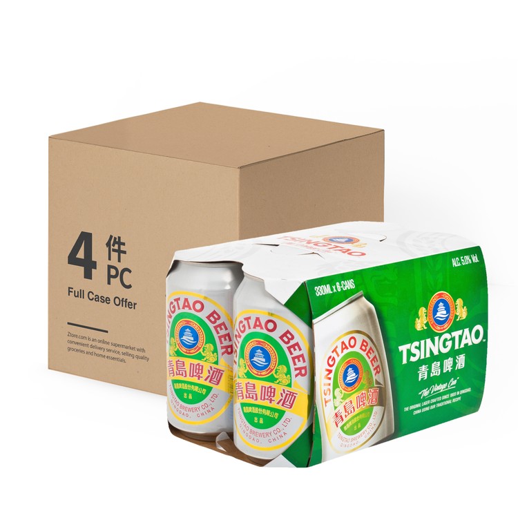 青島  - 啤酒-原箱 - 330MLX6X4
