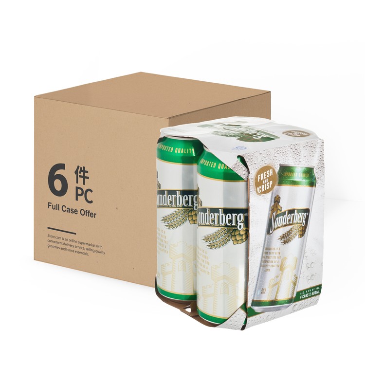 SONDERBERG - BEER (KING CANS) - CASE OFFER - 500MLX4X6