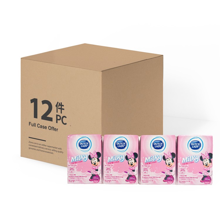 DUTCH LADY - MILKY STRAWBERRY MILK -CASE -RANDOM - 110MLX4X12